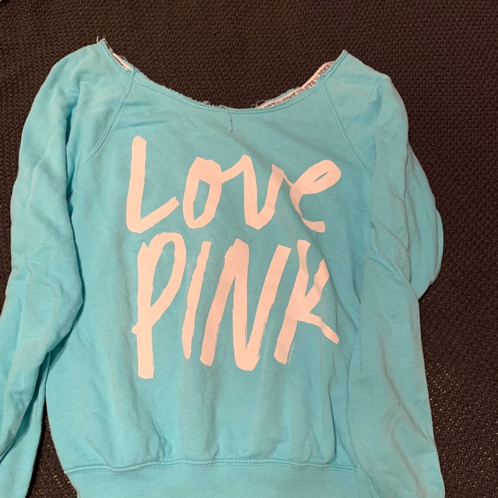 VS PINK blue sweatshirt